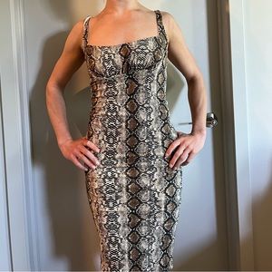 Snake Skin midi dress